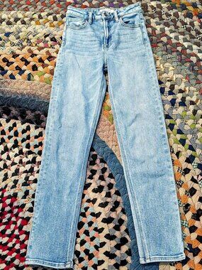 Hidden LA blue high-waisted straight-leg jeans Size 24 #denim #highwaisted